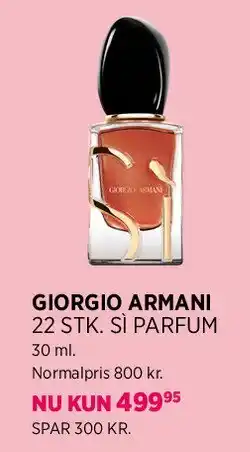 Salling Giorgio Armani Si Parfum tilbud