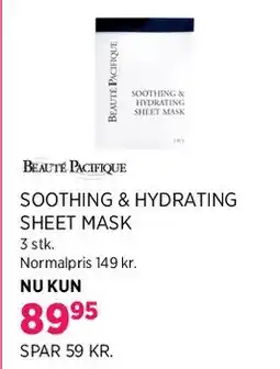 Salling SOOTHING & HYDRATING SHEET MASK tilbud