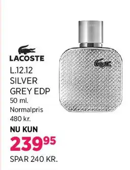 Salling Lacoste L.12.12 Silver Grey EDP tilbud