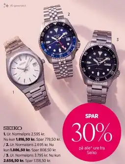 Salling Seiko ure tilbud