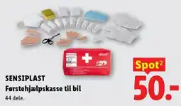 Lidl Sensioplast Førstehjælpskasse til bil tilbud