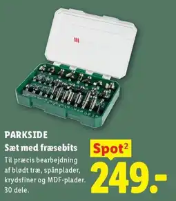 Lidl Parkside sæt med fræsebits tilbud