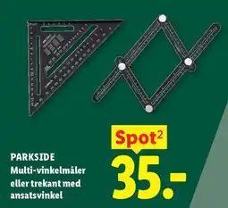 Lidl Parkside Multi-vinkelmåler eller trekant med ansatsvinkel tilbud