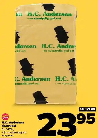 Netto H.C. Andersen Skæreost 1415 g tilbud