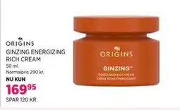 Salling ORIGINS GINZING ENERGIZING RICH CREAM tilbud
