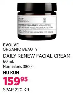 Salling EVOLVE ORGANIC BEAUTY DAILY RENEW FACIAL CREAM tilbud