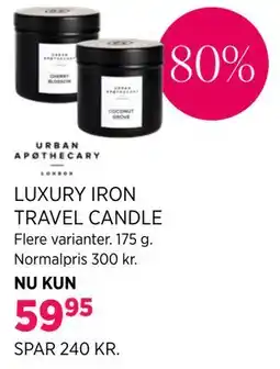 Salling URBAN APOTHECARY LUXURY IRON TRAVEL CANDLE tilbud