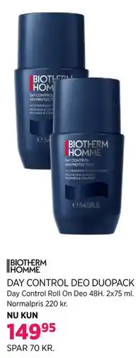 Salling BIOTHERM HOMME DAY CONTROL DEO DUOPACK tilbud