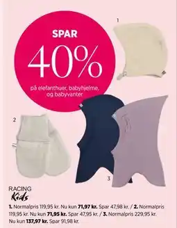 Salling SPAR 40% på elefanthuer, babyhjelme, og babyvanter tilbud