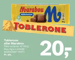 Let-Køb Toblerone eller Marabou tilbud