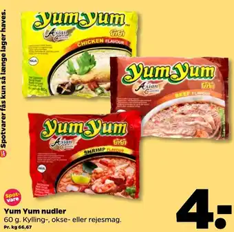 Netto Yum Yum Nudler 60 g tilbud