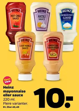 Netto Heinz Mayonnaise Eller Sauce 220 ml tilbud