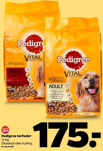 Netto Pedigree Tørfoder 12 Kg tilbud