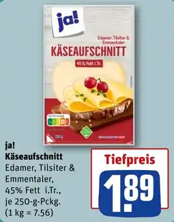 REWE DE ja! Käseaufschnitt tilbud