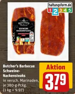 REWE DE Butcher's Barbecue Schweine-Nackensteaks tilbud