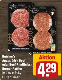 REWE DE Butcher's Angus Irish Beef Burger Patties tilbud