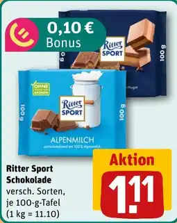 REWE DE Ritter Sport Schokolade tilbud