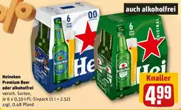 REWE DE Heineken Premium Beer oder alkoholfrei tilbud