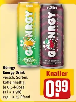 REWE DE Gönrgy Energy Drink tilbud