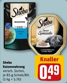 REWE DE Sheba Katzennahrung tilbud