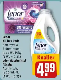 REWE DE Lenor All in 1 Pods Amethyst & Blütentraum tilbud