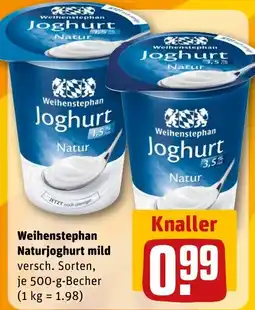 REWE DE Weihenstephan Naturjoghurt tilbud