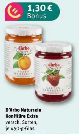 REWE DE D'Arbo Naturrein Konfitüre Extra tilbud