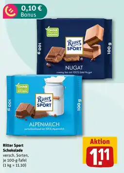 REWE DE Ritter Sport Schokolade tilbud