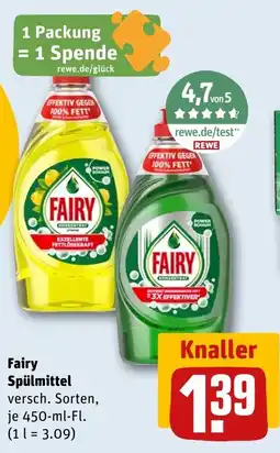 REWE DE Fairy Spülmittel tilbud