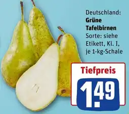 REWE DE Grüne Tafelbirnen tilbud
