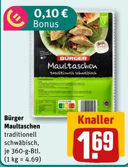 REWE DE Bürger Maultaschen traditionell schwäbisch tilbud