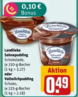 REWE DE Landliebe Sahnepudding Schokolade tilbud