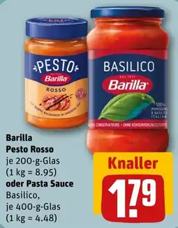 REWE DE Barilla Pesto Rosso oder Pasta Sauce Basilico tilbud