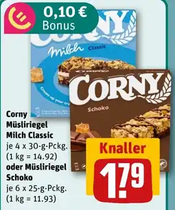 REWE DE Corny Müsliriegel tilbud