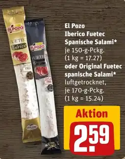 REWE DE El Pozo Iberico FueteC Spanische Salami tilbud