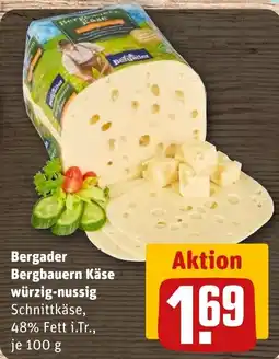 REWE DE Bergader Bergbauern Käse würzig-nussig tilbud