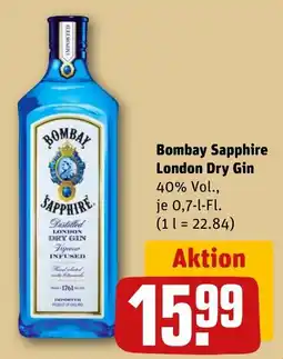 REWE DE Bombay Sapphire London Dry Gin tilbud