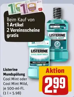 REWE DE Listerine Mundspülung tilbud