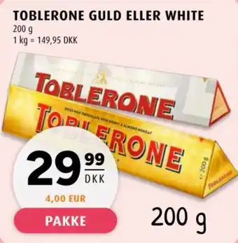 Toblerone guld eller white