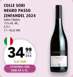 Scandinavian Park Colle Sori Zinfandel tilbud