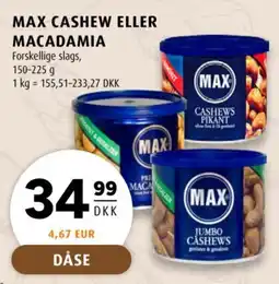 Scandinavian Park Max cashew eller macadamia tilbud