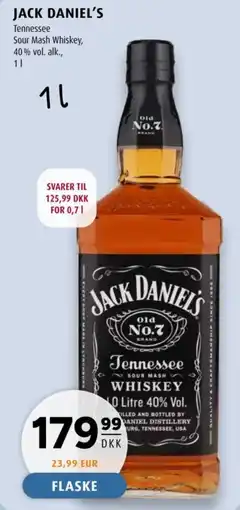 Scandinavian Park Jack Daniel's tennessee sour mash whiskey tilbud