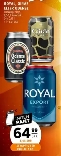 Scandinavian Park Royal, Giraf eller Odense tilbud