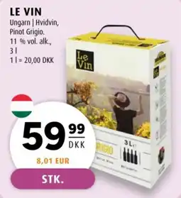 Scandinavian Park Le Vin Hvidvin Pinot Grigio tilbud