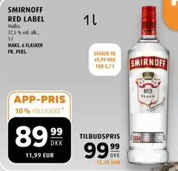 Scandinavian Park Smirnoff Red Label tilbud