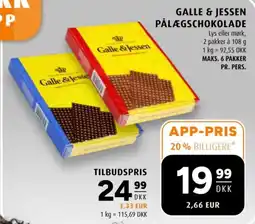 Scandinavian Park Galle & Jessen pålægsschokolade tilbud