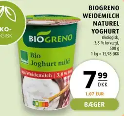Scandinavian Park Biogreno Weidemilch Naturel Yoghurt tilbud