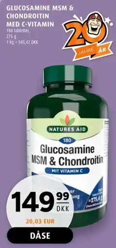 Scandinavian Park Natures Aid Glucosamine MSM & Chondroitin mit Vitamin C tilbud