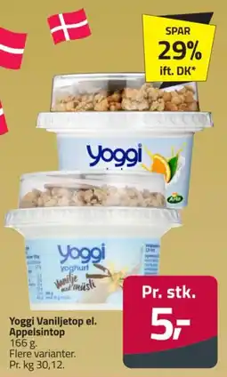 Fleggaard Yoggi Vaniljetop el. Appelsintop tilbud