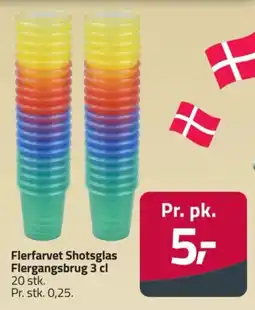 Fleggaard Flerfarvet Shotsglas tilbud